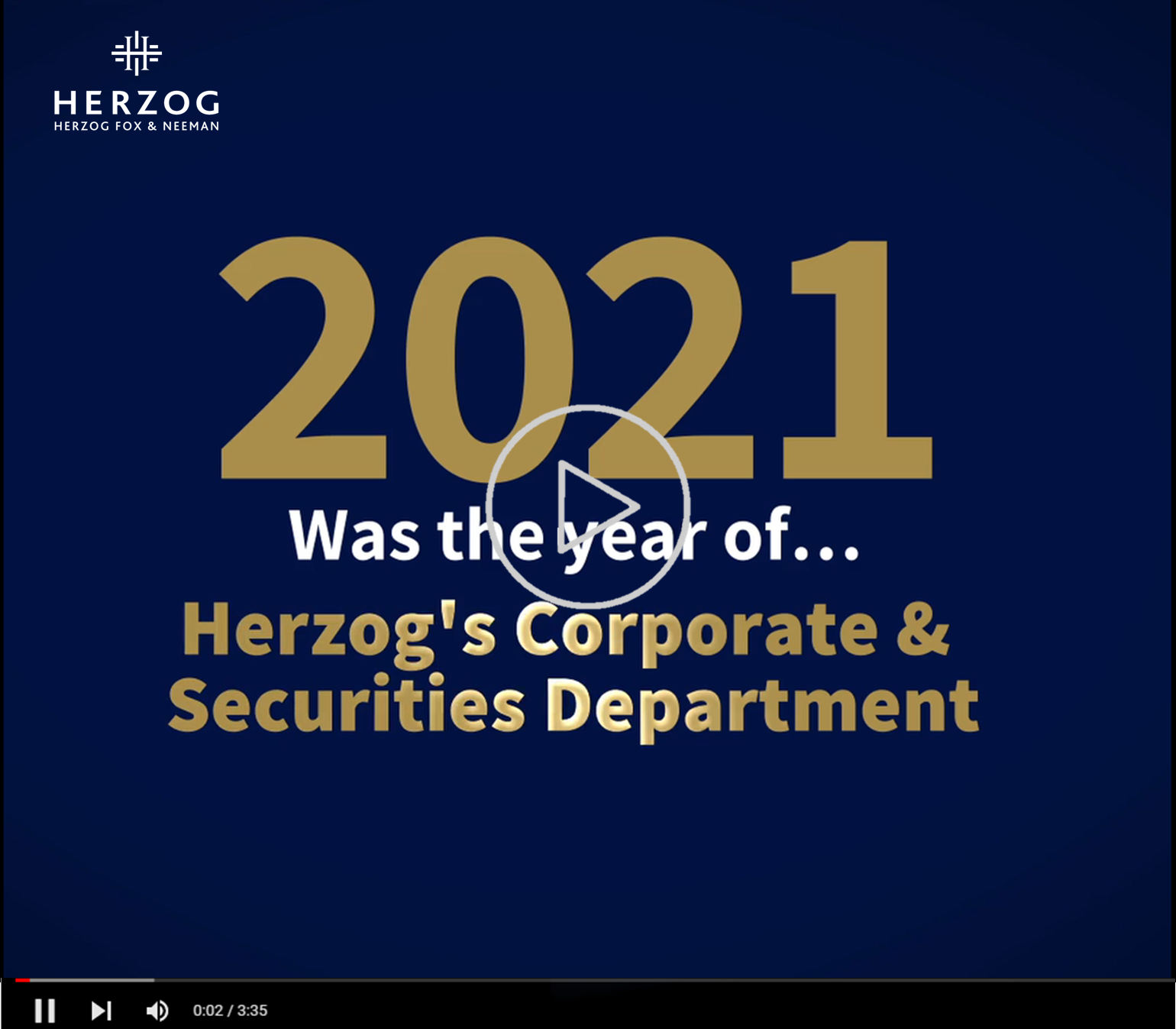 2021 was the year of Herzog's corporate & securities department. for the full video click here 